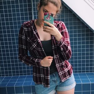 Garage//Burgundy Red Flannel